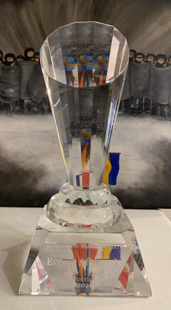 evgeny_director's tweet photo. “Evgeny’s body of work, especially his 2016 Winter on Fire: Ukraine’s Fight for Freedom and his 2017 Cries from Syria demonstrate his keen sense of humanity,” said Michael McNaught, President of Catholics in Media Associates. #Catholic #media #social #justice #award https://t.co/8odbXyiQcx