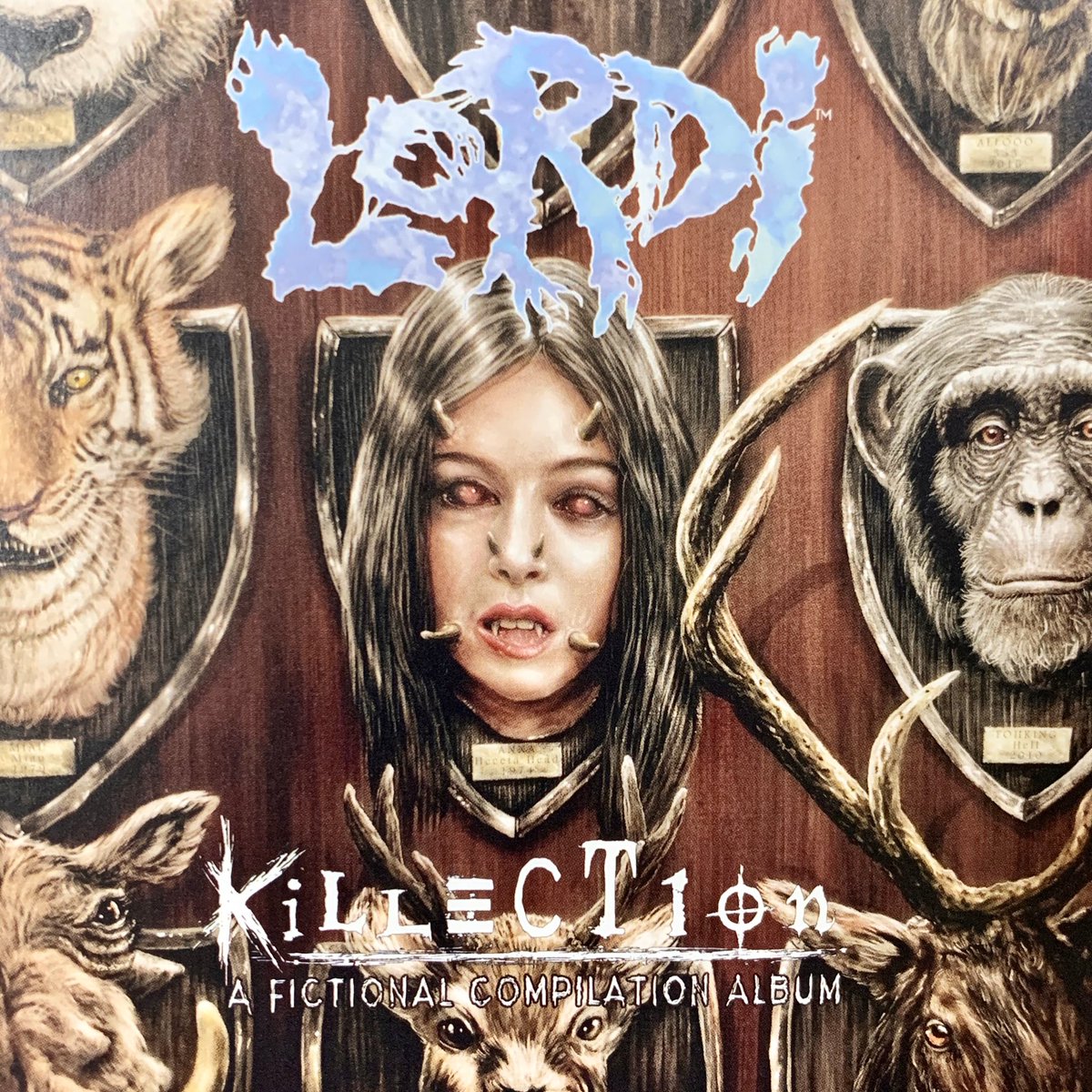 FigureMaster963's tweet photo. #LORDI のニューアルバム #killection が素晴らしい内容。架空のコンピレーション・アルバムとの事で、この曲はこのアルバムから収録という解説とともに架空のアルバムジャケットが載っているんだけど…その中の大半がKISSパロディ。
過去にもシングルでcreaturesのパロディをやったけど(笑) https://t.co/HgcBVkfTt7