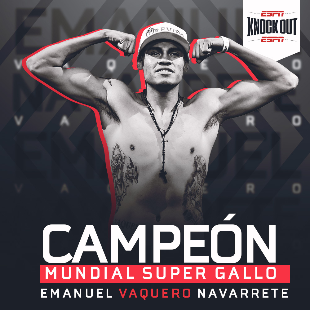 🇲🇽 ¡OTRA DEFENSA EXITOSA! 🇲🇽

Emanuel 'Vaquero' Navarrete se queda con el triunfo tras derrotar a Jeo Santísima por la vía del nocaut técnico y se queda con el Título Mundia Supergallo de la OMB. 💪

¡Quinta defensa exitsosa!

🥊 <a href="/ESPNKnockOut/">ESPN KnockOut</a>