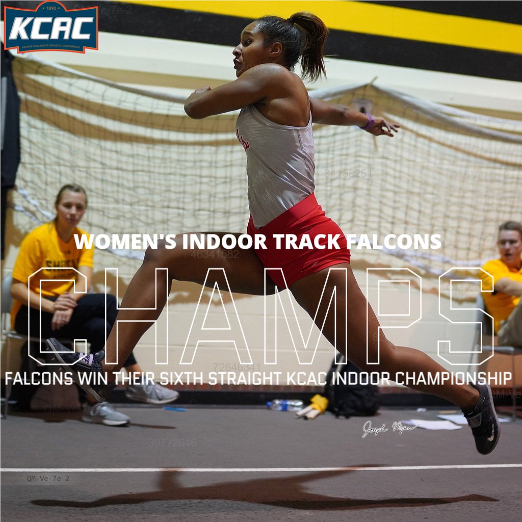 FriendsFalcons's tweet photo. CHAMPS! The Women's Indoor Track and Field Falcons bring home their SIXTH straight KCAC conference championship! #KCACscores #FalconNation https://t.co/qPepQkRH2d