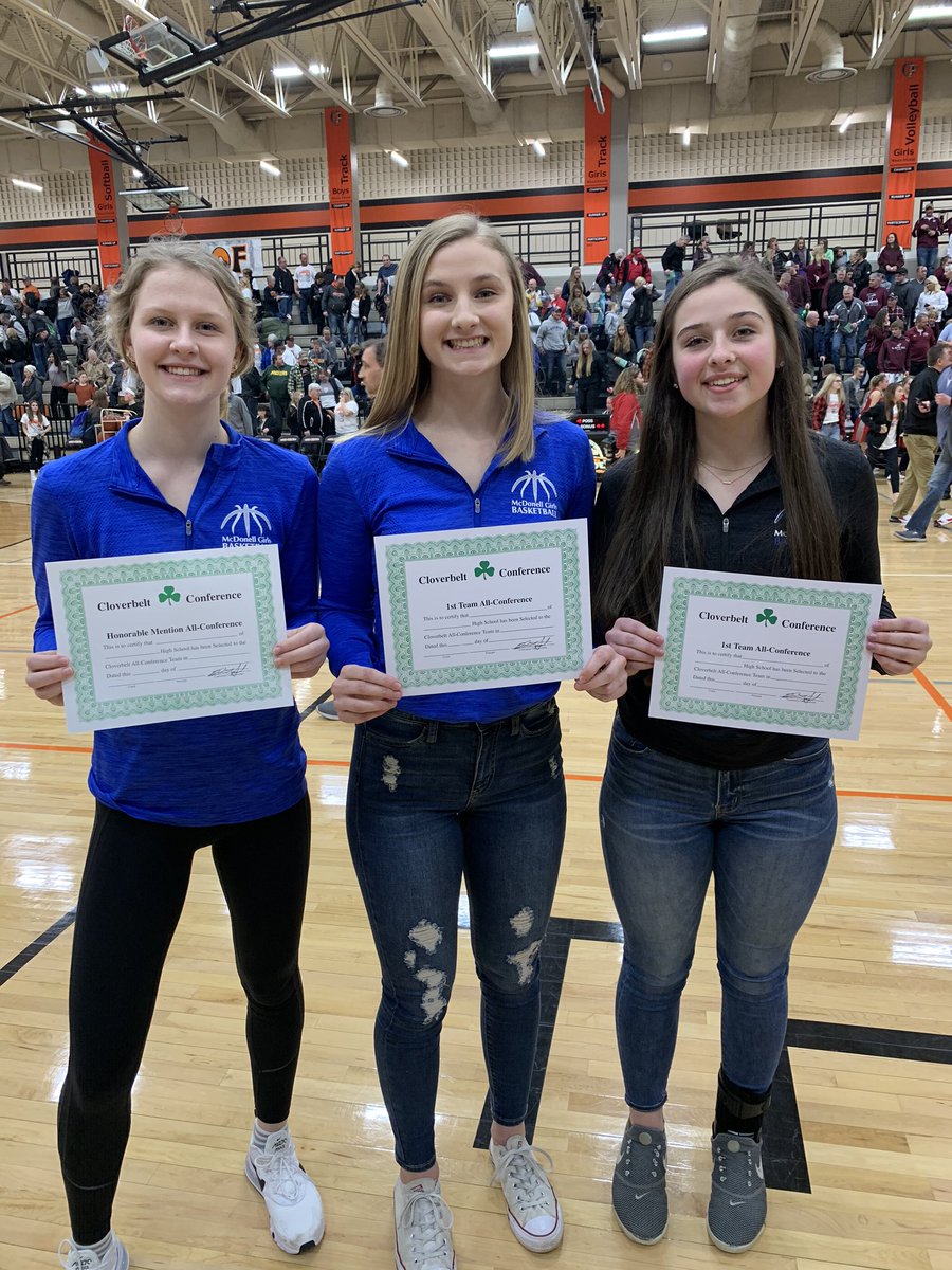 Congrats! Anna-HM, Lauren-1st team Maggie 1st team &amp; Player of the Year