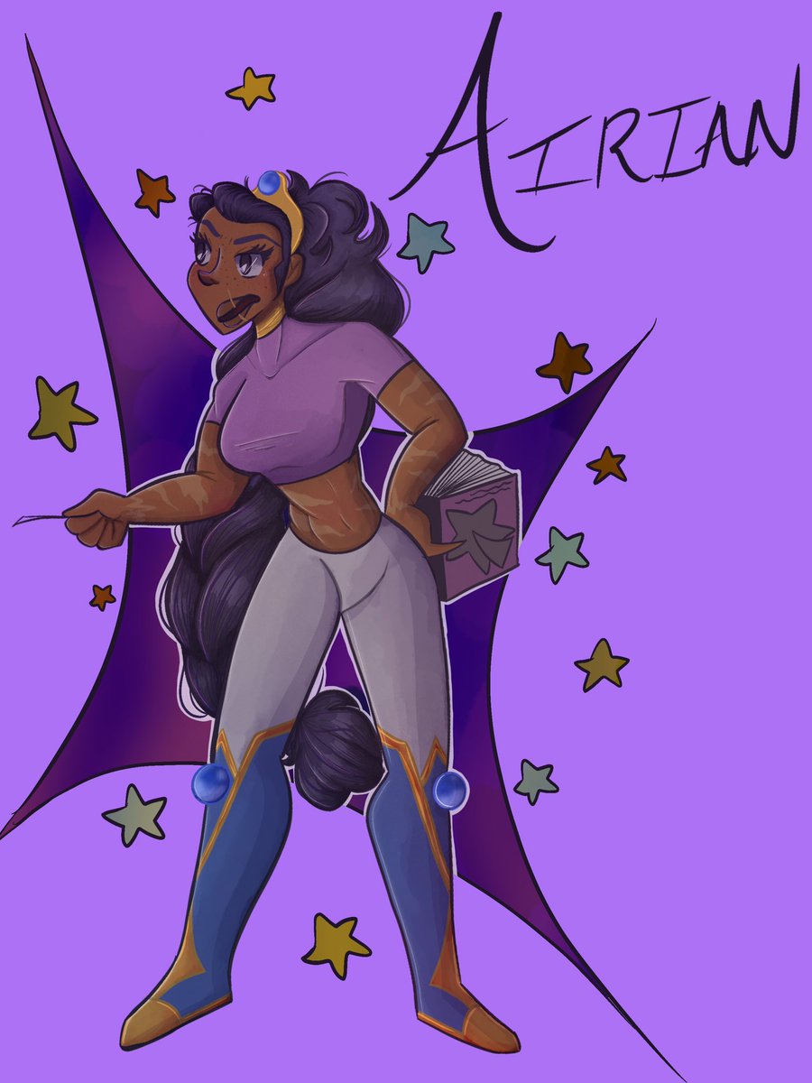 dri_2023's tweet photo. I should show you all the process of not only her redesign journey, but my art journey as well.
#queendri #Procreate https://t.co/OVnQsdcyXj