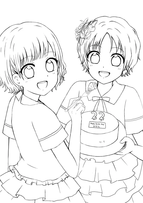線画途中だけどこっちの垢に載せちゃえ〜('-`).。oO 