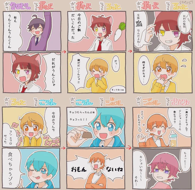 時差がすごいですが、過去のメモを頼りに描いた2月9日の公式放送のボケツッコミのまとめです!!??

 #すとぷりギャラリー 