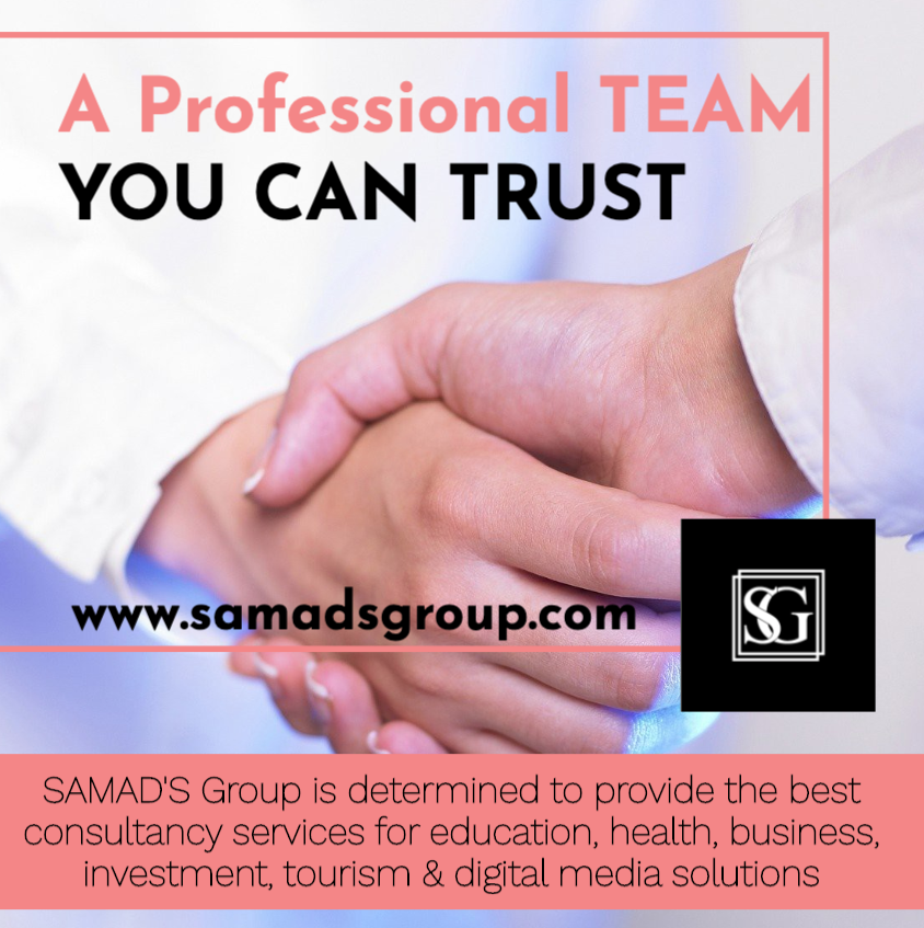 GroupSamad's tweet photo. SAMAD'S Group is determined to provide the best consultancy services for #education, #Health business, investment, tourism &amp; #digital media solutions.
Contact us for a detailed discussion on how can we help you better:
🌐https://t.co/i8nPqcJYRj
📲+90 545 332 3353 -

#samadsgroup https://t.co/EkviLm8yMW