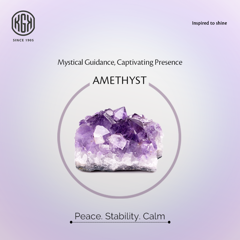 kgk_group's tweet photo. The stone has been extensively featured in European royal #jewelry &amp; is revered for its majestic properties. The healing properties of #Amethyst are as plentiful as the stone itself. It is thought of mostly as a protective stone. 
#RoyalJewelry #ProtectiveStone #KGKGroup https://t.co/dR5QKWW7wd
