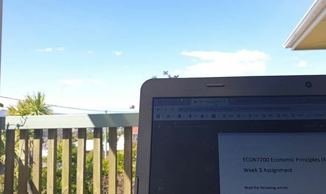 VineyardPaul's tweet image. Couldn't resist taking the study books outside. #supplyanddemand #pullnotpush #masters