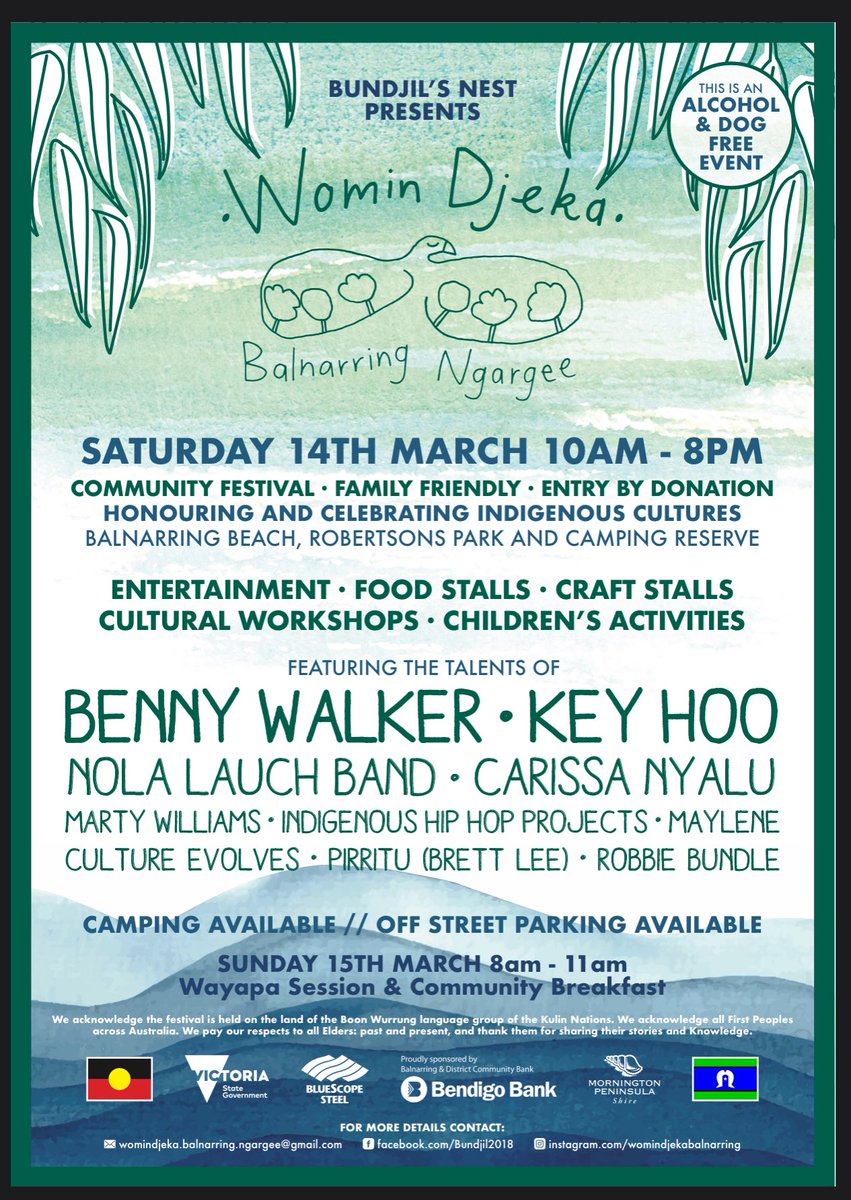 readesweeds's tweet photo. Womin Djeka Ngargee in Balnarring Saturday 14th March, 2020...10am to 8pm. https://t.co/EbnYxLVUuB