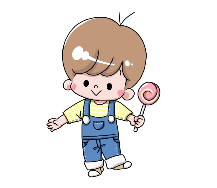 Heidi Auf Twitter イラスト 男の子イラスト シンプルイラスト あめちゃん オーバーオール デニム アイビスペイント かわいい 男の子