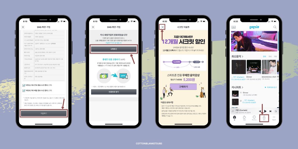 COTTONBLANKIE's tweet photo. [GENIE TUTORIAL] Do follow the steps on how to create a Genie Account for Junmyeon's Upcoming Solo Album !! 

✨ As we need Genie Accounts to activate the Streaming Passes, please donate any Extra Accounts to us through DM. Thank you~ ✨  

#수호 #SUHO #준면 #JUNMYEON https://t.co/Jg3yBzsjrL