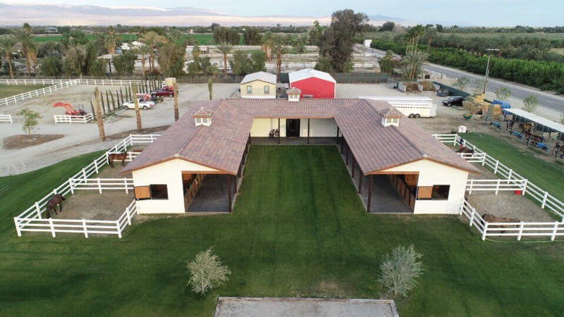 TritonBarns's tweet photo. Here's a barn that's turning heads! We recently completed this installation in Thermal, CA and wanted to share it with everyone. It's BEAUTIFUL! We deliver and install barns and stalls nationwide. Interested? Click here: https://t.co/3vOSHRUdpI #tritontough #custombarns https://t.co/Bt4UGo0GIC