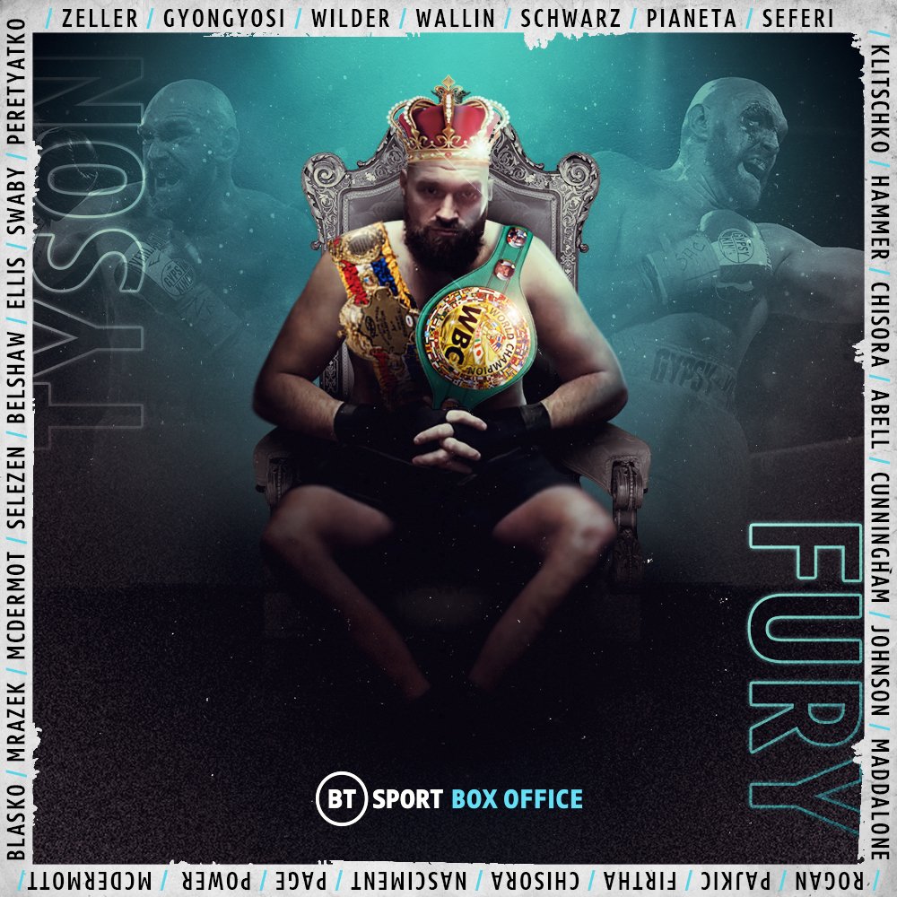 boxingontnt's tweet photo. OH MY GOD! 🤯

Tyson Fury stops Deontay Wilder to become the WBC and Ring heavyweight champion, defending his lineal title 🏆

The Gypsy King is a special man 👑 #WilderFury2 https://t.co/25IcXYq37s