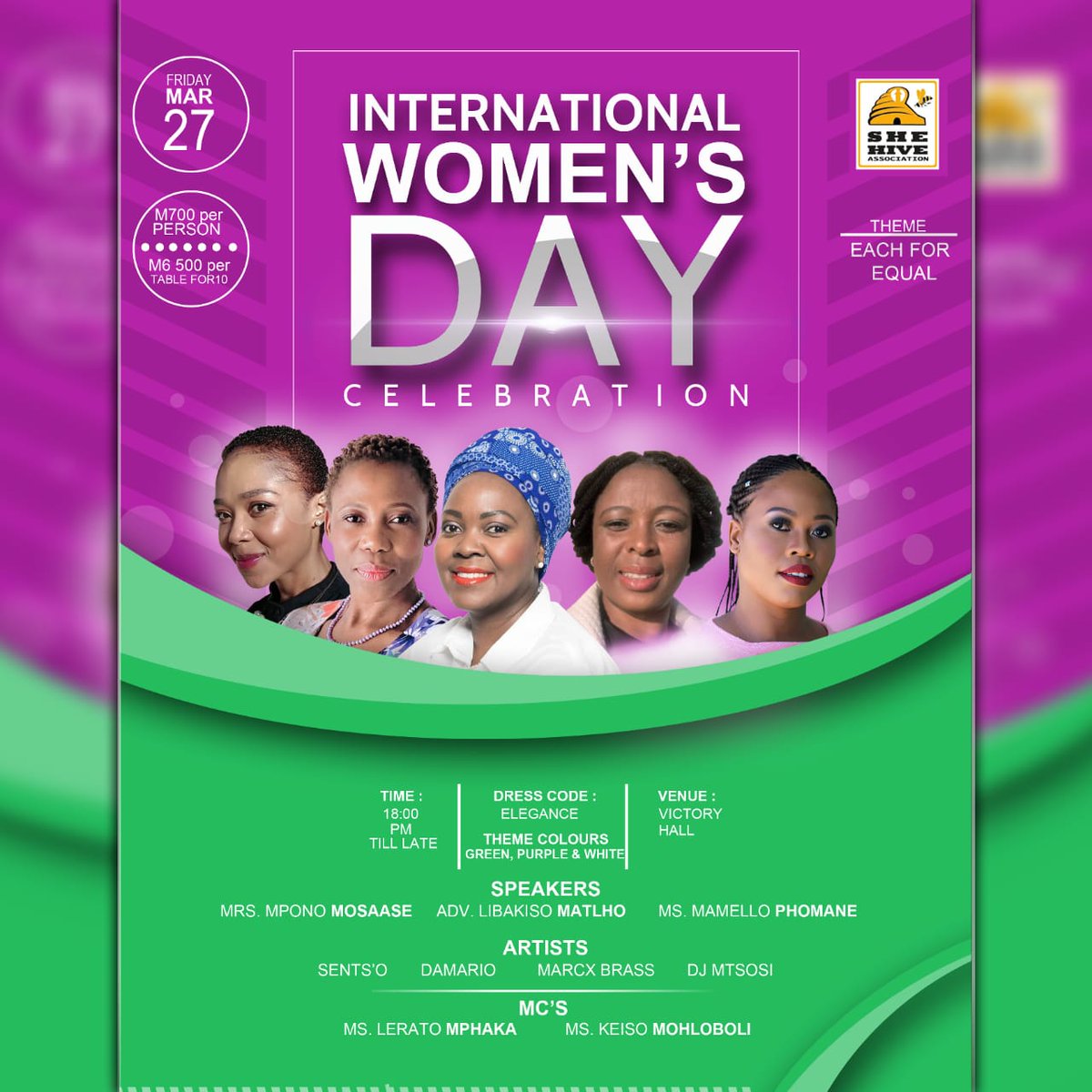 Smongana's tweet photo. What an honour.
I hope to see you at this year's Women's Day celebration.
#womenera
#shehive
#shyclub https://t.co/ePPz9EJTaa