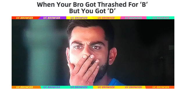 UCBrowser's tweet photo. When you see your brother getting thrashed for a B on an exam but you got a D-....
Like our page &amp; press "Follow" for Fastest and Newest Content - Download #UCBrowser
#UCmeme #india #joke https://t.co/zsVQhbJf6r