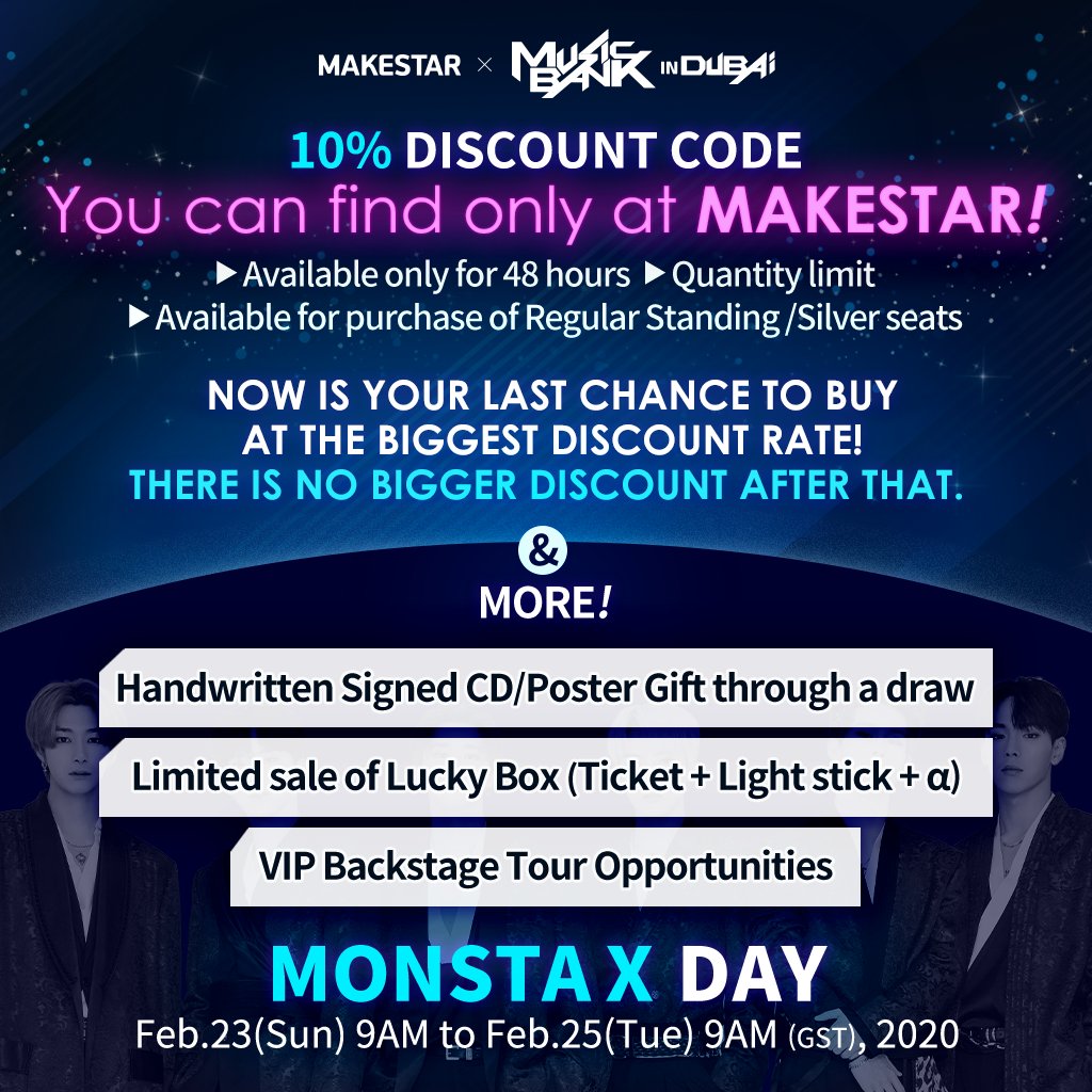 musicbankdubai's tweet photo. <Event : Special Artist Day - MONSTAX>
23th am9:00~ 25th am9:00
Discount 10% / Special Gift / First come First Served
https://t.co/beThOOx9rb
#musicbankindubai #MONSTAX #MONSTAXDAY https://t.co/Yb0N5bBirW