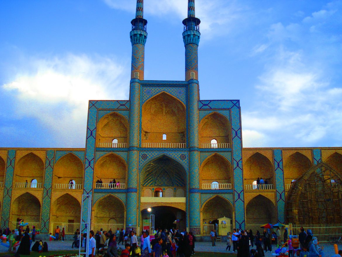 Another beautiful mosque tonight in my Iranian cultural heritage site thread, Jameh Mosque of Yazd in Yazd Province.The entrance has the highest minarets in Iran, they're 52 meters high and 6 meters in diameter. It dates from the 12th century, with rebuilding between 1324 & 1365.