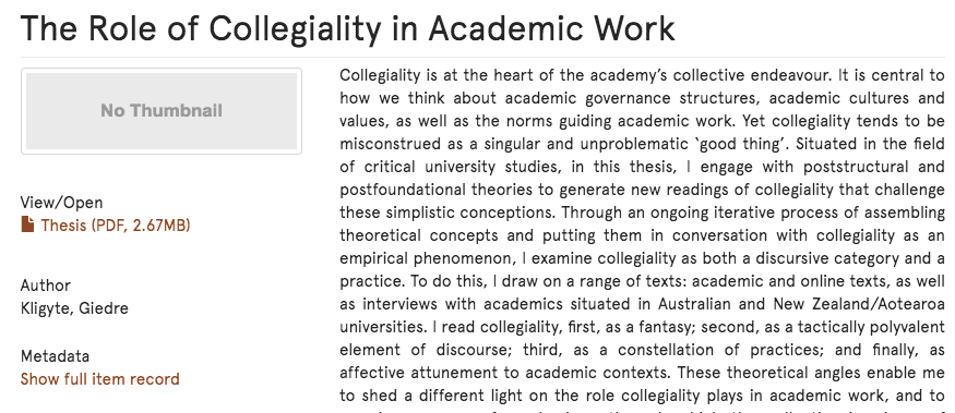 A/Prof Tai Peseta (@tpeseta) on Twitter photo Congrats to my friend, colleague + student <a href="/giedre/">Giedre Kligyte</a> whose PhD received some of the most generous + exacting examiners' repts I have been lucky enough to shepherd. Full text here bit.ly/2T5MZq9 #thesisthinkers #proudsupervisor <a href="/ButSimonSays/">Simon Barrie</a>. It is now done! Congrats to my friend, colleague + student <a href="/giedre/">Giedre Kligyte</a> whose PhD received some of the most generous + exacting examiners' repts I have been lucky enough to shepherd. Full text here bit.ly/2T5MZq9 #thesisthinkers #proudsupervisor <a href="/ButSimonSays/">Simon Barrie</a>. It is now done!