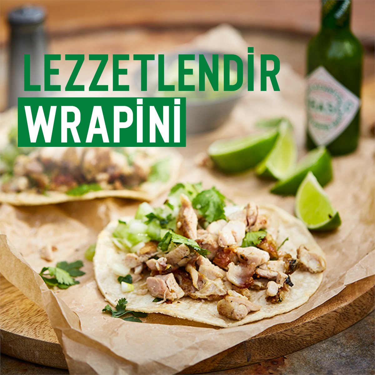 TabascoTurkiye's tweet photo. Kolayca hazırlayabileceğin wrap'leri  TABASCO® Jalapeno Sos ile lezzetlendir!💚👌🏻

#TABASCOSos #TABASCOTürkiye #TABASCO #AcıSos 
#LezzetlendirDünyanı https://t.co/4ifJcs0aa1