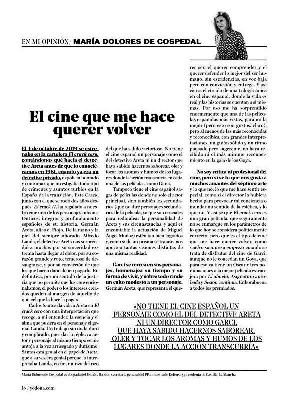 El cine que me hace querer volver. Mi último artículo en @yo_dona.