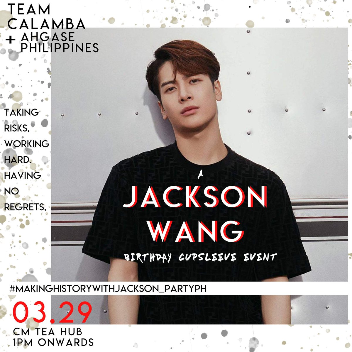 shnswd93's tweet photo. Team Calamba is waving at you, Ahgases! ๐
Join us as we celebrate Jackson Wang's birthday cup sleeve event! ๐
Have fun & win raffle special prizes! See you there!!! ๐
See form below for more details!! ๐
https://t.co/bCvadppLtR
#MakingHistoryWithJACKSON_PartyPH https://t.co/W6LEIu9sCe