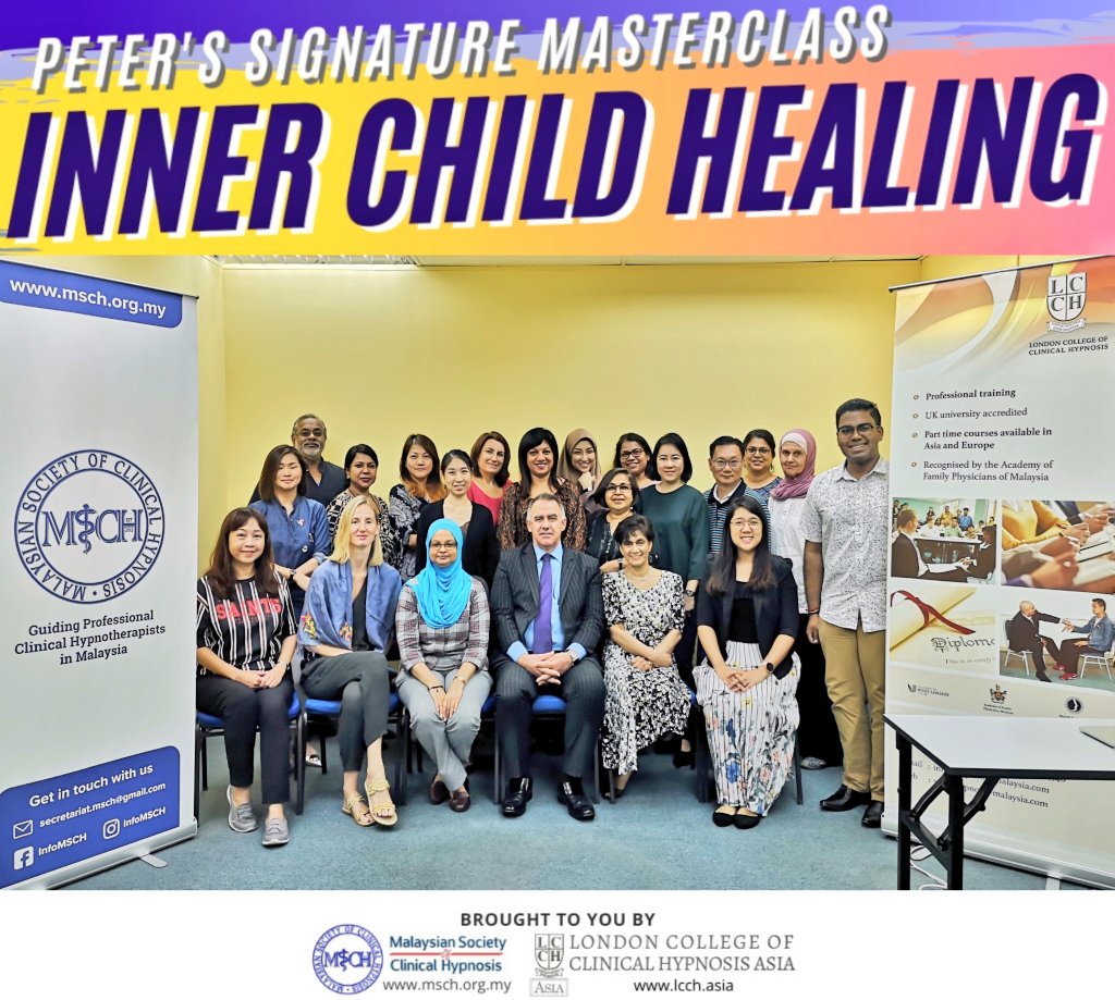 leeynesh's tweet photo. Successfully organised Inner Child Healing Masterclass by @HypnoPeter, President of British Society of #ClinicalHypnosis (#BSCH) under Malaysian Society of Clinical Hypnosis (#MSCH) in collaboration with London College of Clinical Hypnosis (#LCCH) Asia. #ClinicalHypnotherapy https://t.co/XvOVfl3dVr