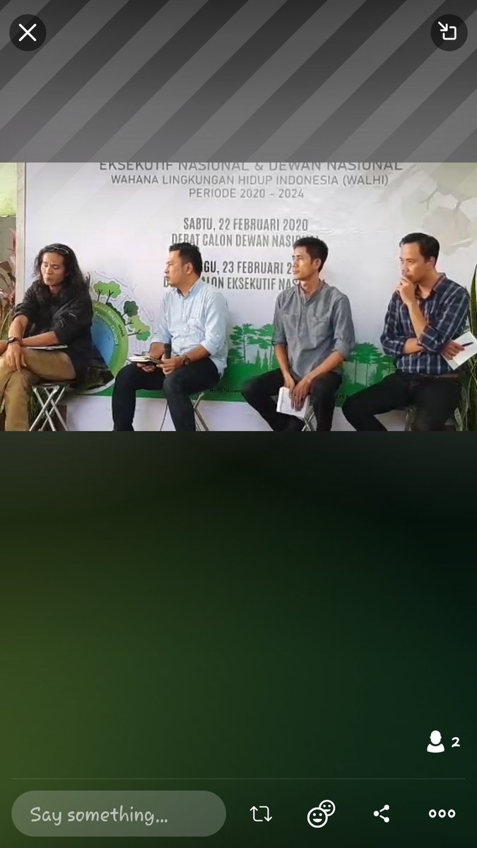 Debat Calon Fungsionaris WALHI pscp.tv/w/cSInX3R3LTk5…