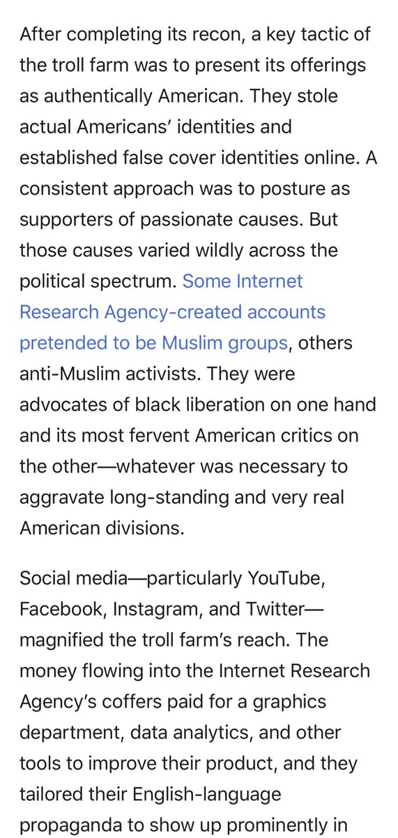 The way Bernie supporters so flippantly dismiss the Russian help he’s getting indicates they either don’t understand or flat out just DGAF that his “helpers” sew racist/sexist division by posing as Black civil rights activists who support Bernie & BLM.   https://www.thedailybeast.com/exclusive-secret-documents-from-russias-election-trolls-leak