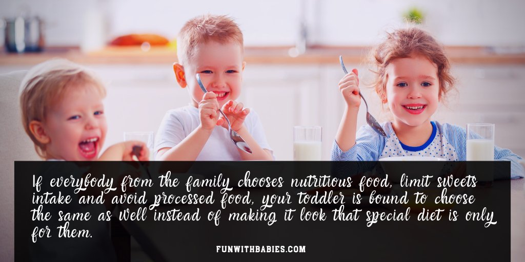 BarithayaRamya's tweet photo. If you want your child to develop a #healthyeating habit, you need to make healthy eating a family activity. If you make your toddler eat healthy, he needs to watch you eating healthy too. #Children are learning by looking at what you do more than by listening to what you say. https://t.co/K0h096RJiq