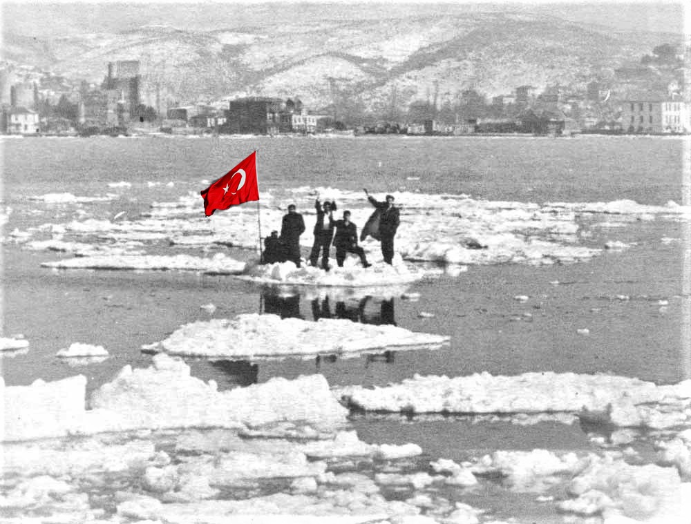 meteoroloji mgm on twitter 1954 yilinin subat ayinda donan tuna nehri nden kopan buz parcalari istanbul bogazi ni kapladi https t co ehu3nzue4x twitter