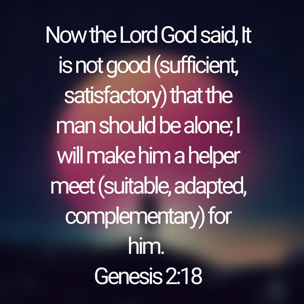 MavunoGateway's tweet photo. Now the Lord God said, It is not good (sufficient, satisfactory) that the man should be alone; I will make him a helper meet (suitable, adapted, complementary) for him. Genesis 2:18(AMP) #AffairProof https://t.co/7cN1yXSHjp