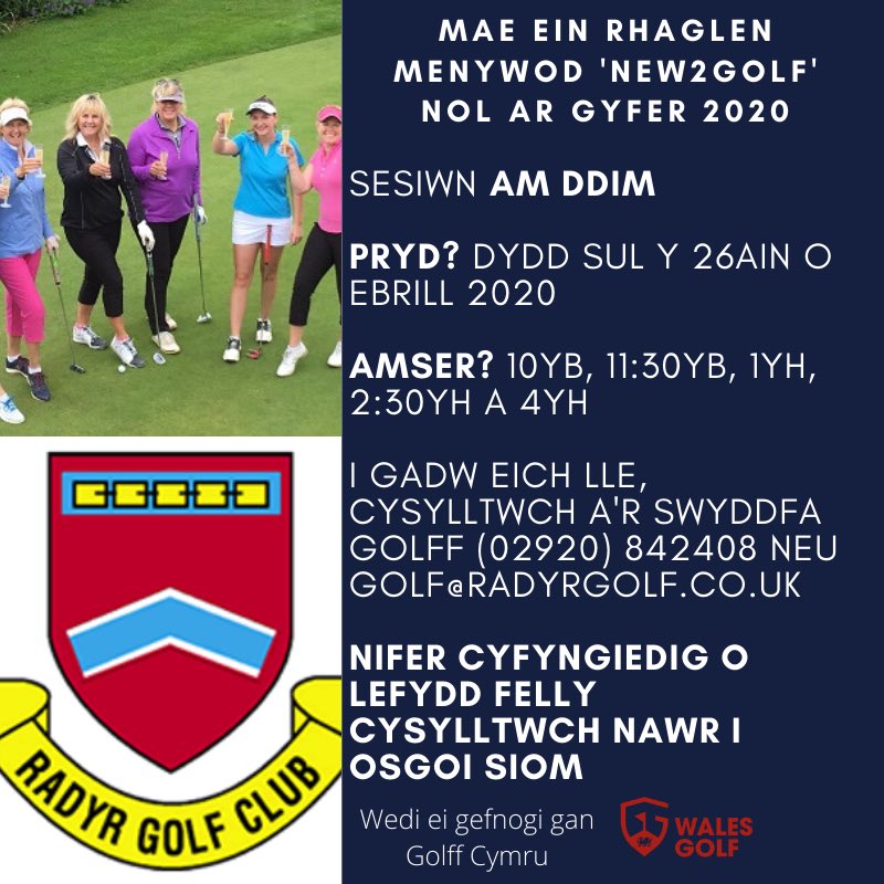 We are just 9 Sunday’s away from our FREE Ladies taster day on the 26th April 2020 supported by <a href="/wales_golf/">Wales Golf | Golff Cymru</a> 

Sign up today and find out why so many ladies joined us in 2019. 

#YourCapitalClub #New2Golf