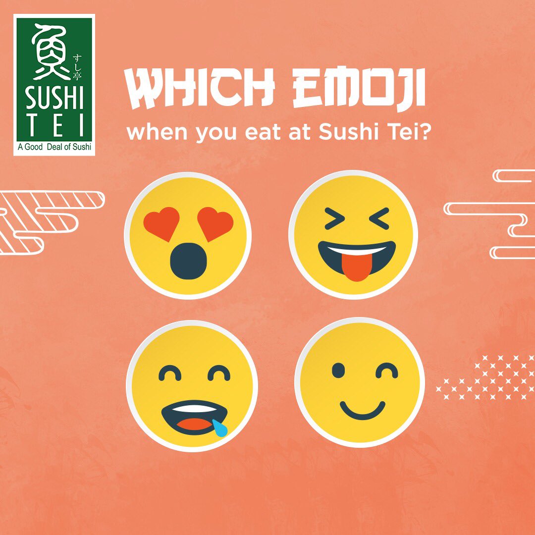Hi, Sushi Tei Lovers!

Kira-kira emoji mana nih yang pas banget buat kamu saat makan di Sushi Tei? Yuk berikan emoji kamu!😉

#AGoodDealOfSushi #SushiHalalIndonesia #SushiTeiIndonesia #SushiTei #food #foodcoma #anakjajan #foodgasm #fresh #eat #yummy #amazing