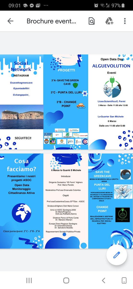 trttola58's tweet photo. #ASOC #PNSD #EFTSard. #liceoscientifico #IISEFermi Alghero Evento #OpenDataDay #EuropeDirect #Sardegna2050 #ASOC1920 #CittadinanzaAttiva #ParcodiPortoConte 3 Progetti monitorati per lo sviluppo del territorio e tante Soft Skills acquisite. https://t.co/gxraYXVeGe