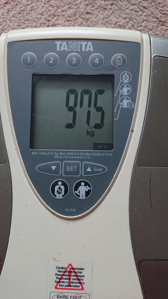 ItsNowOrNever1's tweet photo. OK, the scales don't lie. Really going to give it a good go to lose weight, and get fit and healthy. Wish me luck! https://t.co/XffZdyVprr