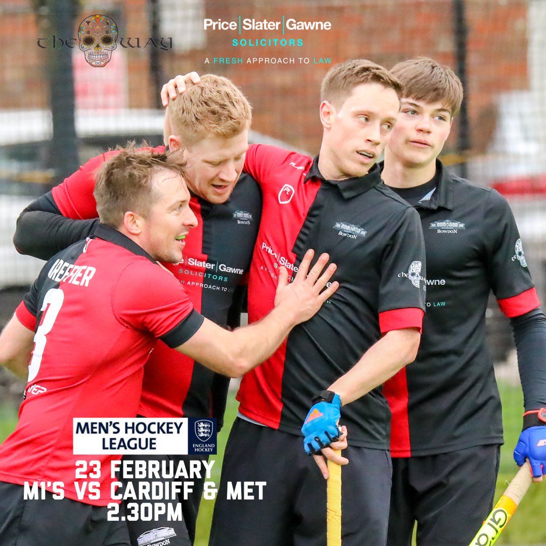 ❤️🖤 Huge Game Alert ❤️🖤

The M1’s take on <a href="/Cardiff_Hockey/">Cardiff & Met HC</a> today at home and are now joint top with Durham after beating Birmingham Uni yesterday. Cardiff sit just 3 points behind in 3rd. 

📅 Sunday- 23 February 
📍 South Downs Road
⏱ 2.30pm

❤️🖤 All support welcome ❤️🖤