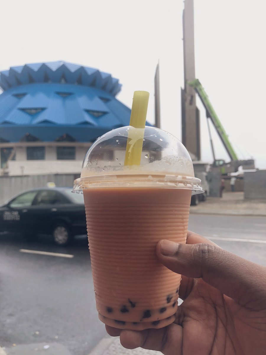 Wonderful weather for a Thai Milk Tea 😊 #bubbletea #bobatea #cornermv