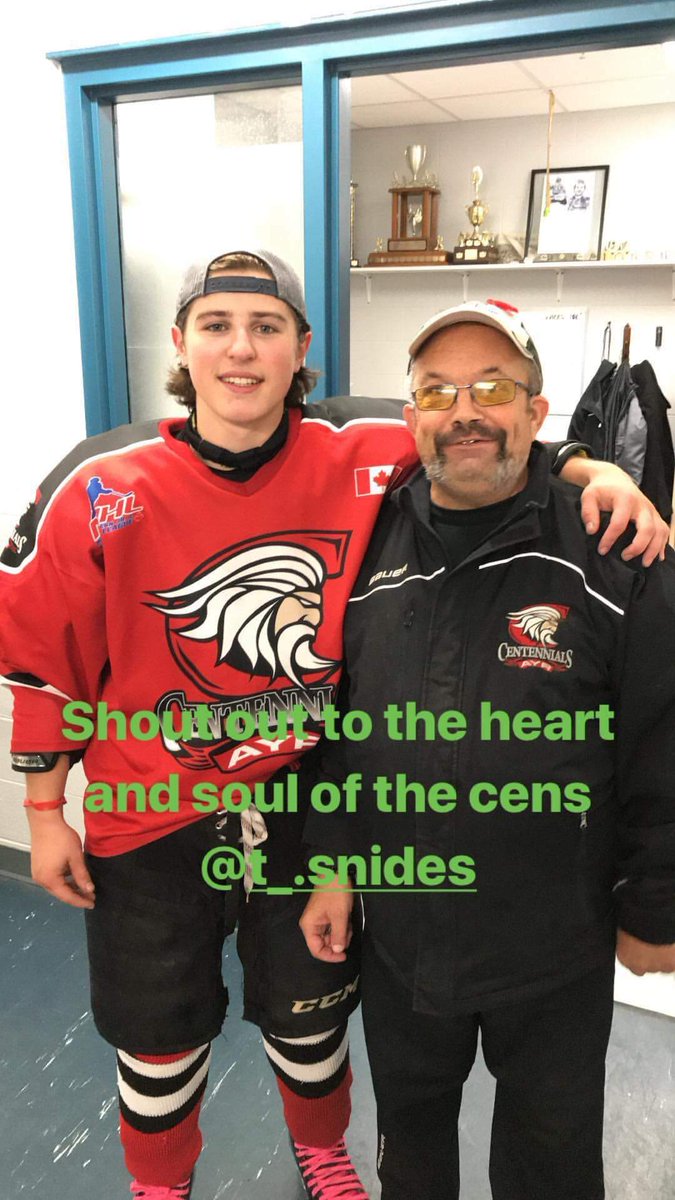 Leafs emergency backup #DavidAyres a real beauty. Our emergency backup goalie also a beauty and is always ready. He goes by "TSnides" and he aint scared of no pucks. Oh...he is the one in the pic with the "stache" <a href="/4_cens/">Ayr Centennials Alumni</a>