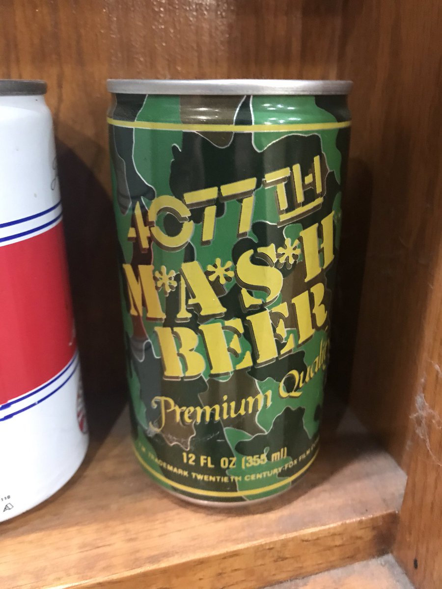 Found this on display at a local six pack shop (still full!). Apparently #noveltybeers were a thing in the 80’s and 4077th M*A*S*H #Beer was born! Anyone have any experience with other weird #TVshow merchandise? 
#mash #mash4077 #sitcom  #novelty #pittsburgh #army #camouflage