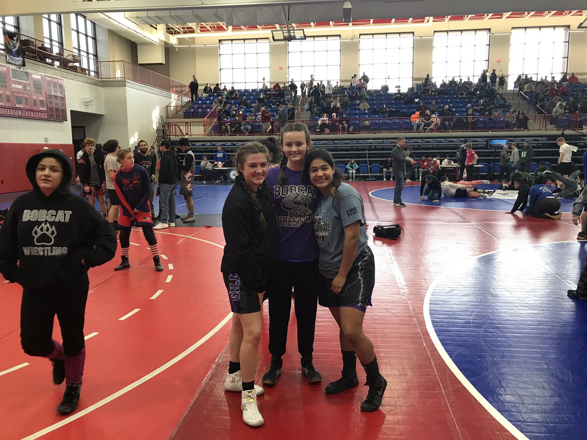 Good luck to our girls Anna, Karina, and Hannah as they represent the bobcats in the girls national qualifier today!!