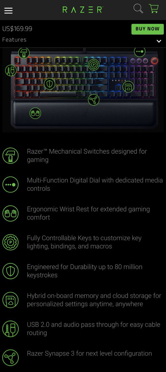 Razer BlackWidow Elite Mechanical Gaming Keyboard: Green Mechanical Switches ⌨️

السعر بموقع ريزر : 
637 ريال بدون رسوم الشحن 🌪

السعر بمتجرنا : 
550 ريال والتوصيل مجاناً 
لجميع مناطق السعودية 🔥

للطلب : 
عن طريق الرسائل الخاصة 📩