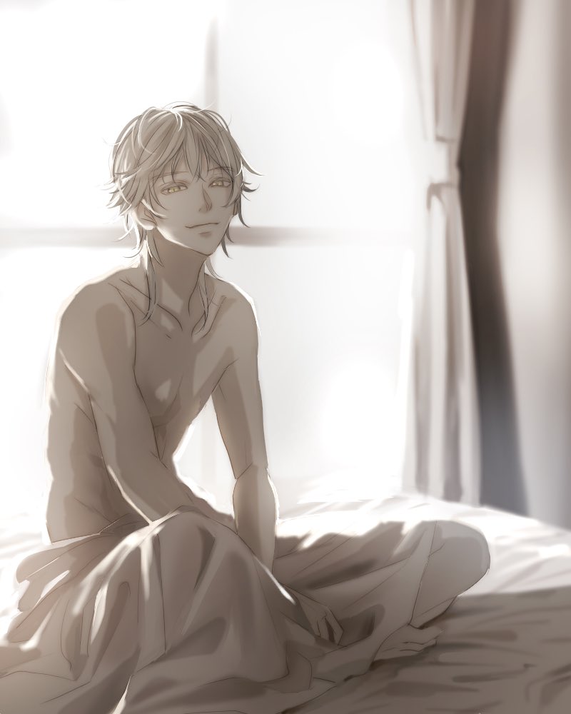 鶴丸国永(刀剣乱舞) 「驚いたかい? https://t.co/NsOWTFAjgk 」|優起のイラスト