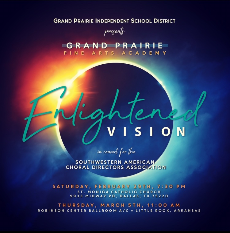 GPFAAVocalMusic's tweet photo. The Dallas performance is this Saturday night! Hope to see you there. https://t.co/3vzjfON7x4