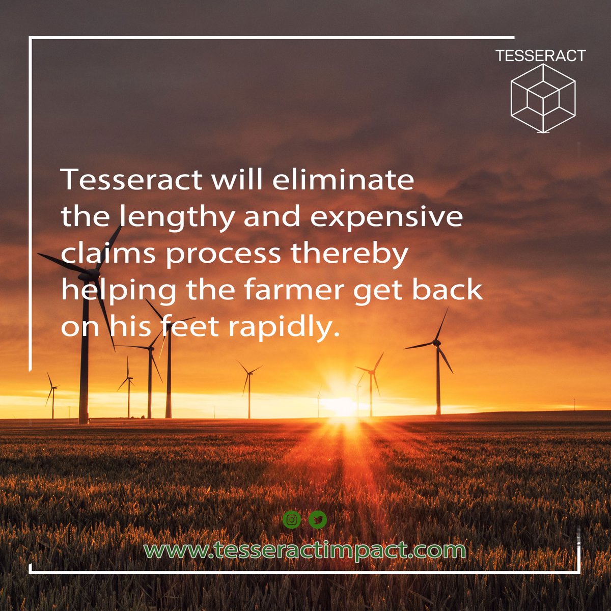 tesseractimpact's tweet photo. A #smallholder and #insurer enter into a smart contract. In the event of 20 hail days per yield season or in the event of a tier 5 #tornado (both events that will ensure fatal crop loss), -- #cropinsurance https://t.co/tKugtqGSqT