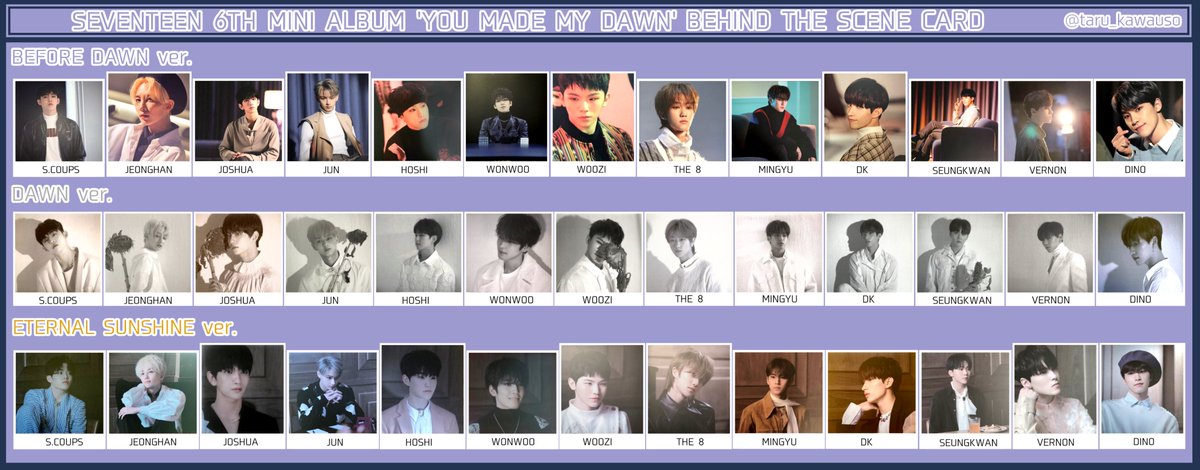 ストアー SEVENTEEN you made my dawn トレカ 10枚セット