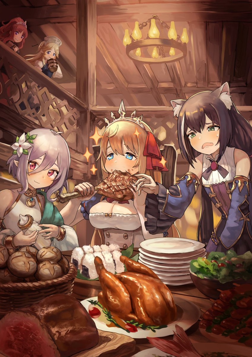 キャル(プリコネ) ,コッコロ(プリコネ) ,ペコリーヌ(プリコネ) 「#いい絵を描くのでフォローしてください 」|ぐりーんたぬきのイラスト