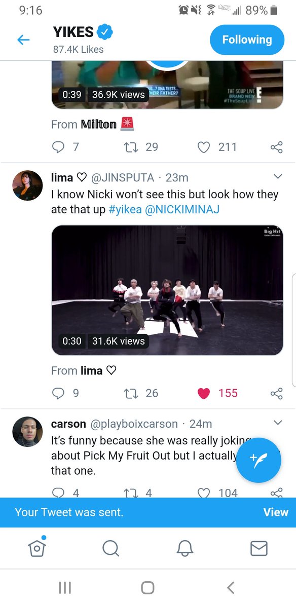 Nicki just liked a tweet about BTS Yikes edit!!