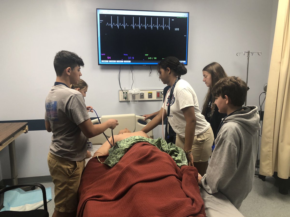7th and 8th graders at FAU’s Simulation Center! Our future!