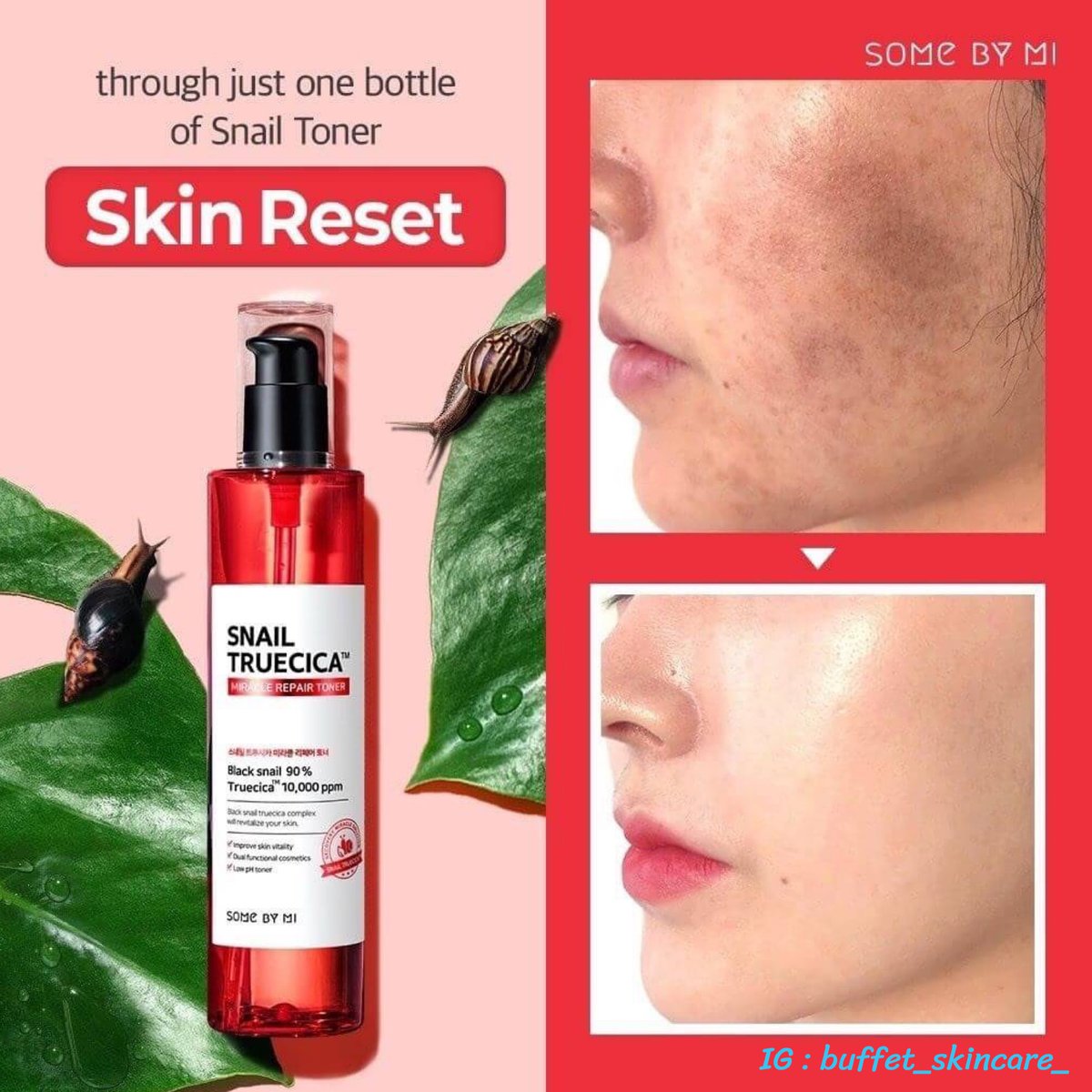 BuffetSkincare's tweet photo. 🍃Some by Mi Snail Truecica Miracle Repair Toner
✨โทนเนอร์ฟื้นฟูผิวหน้าคล้ำเสียให้กลับมาแข็งแรง ช่วยลดรอยดำ รอยแดง รอยสิว ลดหลุมสิว พร้อมทำให้ผิวหน้าเรียบเนียนขึ้น ปรับสีผิวให้สม่ำเสมอ
ขนาด 135ml
ราคา 490฿🔥
พร้อมส่งจ้า
#somebymi #ร้านบุฟเฟ่ต์สกินแคร์ #buffetskincare https://t.co/v2kkutmoc7