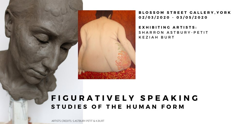 BlossomStYork's tweet photo. Delighted to announce our new exhibition 'Figuratively Speaking' will begin on Mon 02/03/20. Featuring Artists Sharon Astbury-Petit &amp; Keziah Burt. The exhibition will run until 03/05/20. #blossomstreetgallery #indieyork #yorkcreatives #whattodoinyork #yorkshireartists #vistyork https://t.co/jvep1JV0Wh