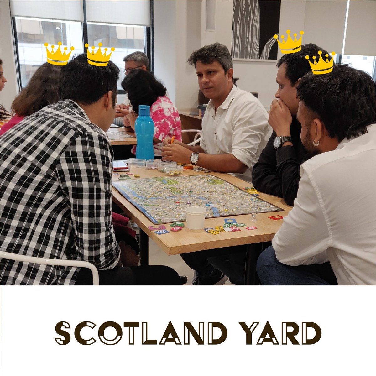 TheBoardGames1's tweet photo. #ScotlandYard : Mr. X was caught this time by detectives in 17 moves! Not bad for a first time criminal! 
 #boardgames #Play #event #Friday #strategygames #boardgamelovers #Mumbai #thingstodoinmumbai #boardgamesmumbai #MaladWest #wework #TGIF #OfficeFun #DoWhatYouLove https://t.co/C2QV35t11m